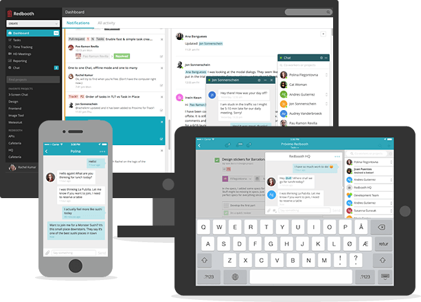 Sicherer Chat für Firmen, Projekte und Teams - Sicherer Chat, Firmenchat & Instant Messaging mit Redbooth