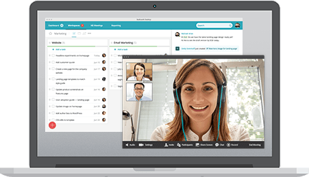 Zusammenarbeit von Remote-Teams  - HD-Videokonferenzen und Online-Meetings