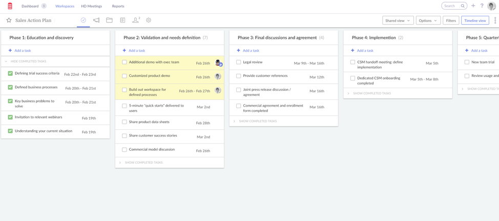 Redbooth Action Plan Template - Getting Started with Redbooth
