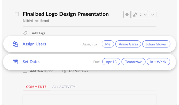 predictive task and due date assignment with Smart Redbooth