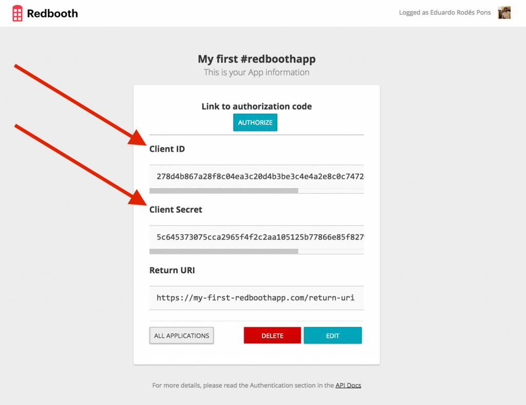 App credentials